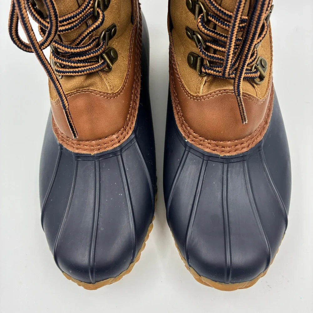JBU by Jambu Calgary Women's Size 7M Weather ready Duck Boots Blue Brown FauxFur